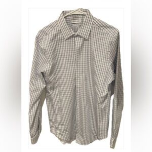 Calvin Klein slim fit blue box button down